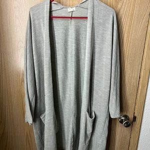 Cute olive/cream stripped cardigan OSFA size